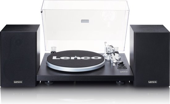 Lenco Platenspeler met Bluetooth - Twee externe Speakers - Ingebouwde Versterker - LS-500BK - Zwart