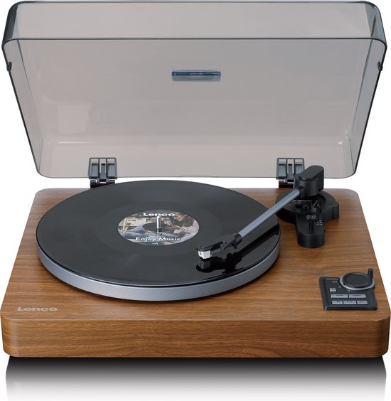 Lenco Platenspeler - Volledig automatische Platenspeler - Bluetooth en Voorversterker - LBTA-165WD - Hout