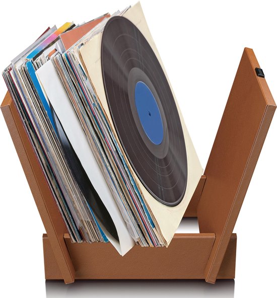 Lenco TTA-040BN - LP Opbergsysteem - LP Houder - Platenhouder - LP Rek - Vinyl Houder - 40 Platen - Bruin van Lenco