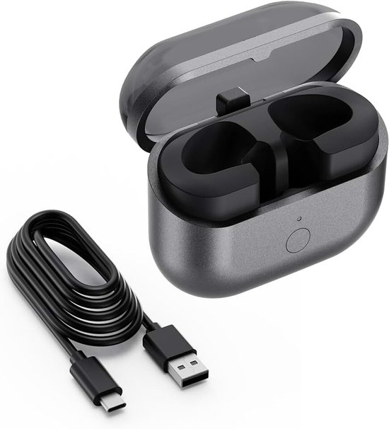 LeQuiven Draadloze Oplaadcase voor Samsung Galaxy Buds 3, Draadloos en Bedraad Opladen, Vervangende Oplaadcase met Bluetooth Koppelknop (Oordopjes niet Inbegrepen)