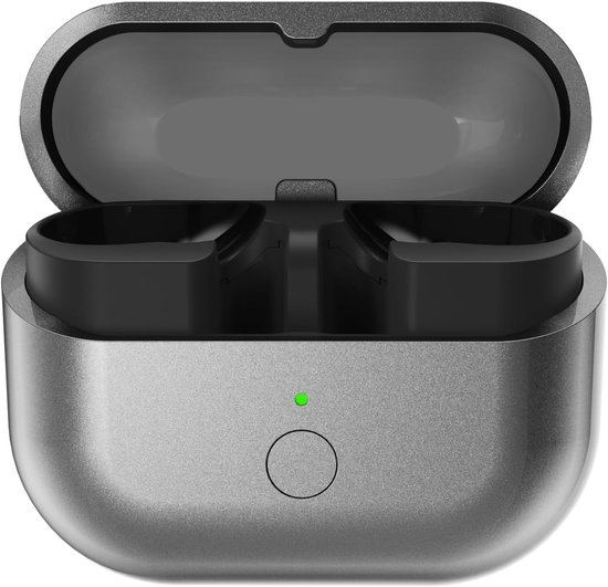 leQuiven Draadloze Oplaadcase voor Samsung Galaxy Buds 3 Pro, Ondersteunt Draadloos en Bedraad Opladen, Vervangende Oplaadcase met Bluetooth Koppelknop (Oordopjes niet Inbegrepen)
