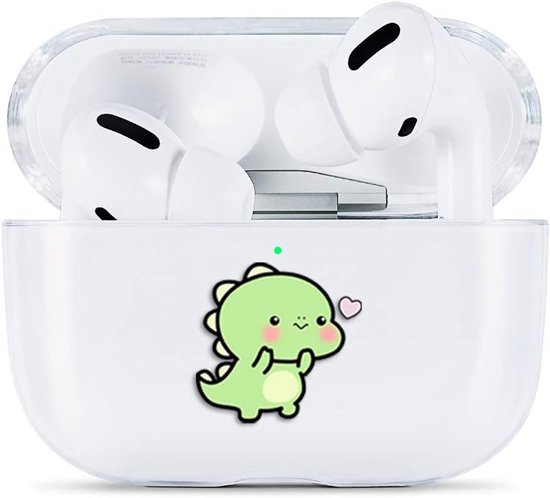 Leuk Hoesje Voor Compatibel Voor Apple Airpods Pro Siliconen Hoesjes Helder Met Ontwerp Cover Voor Airpod Pro Hoesje Voorste Led Zichtbaar & Draadloos Oplaadbare Hoes Transparante Dames