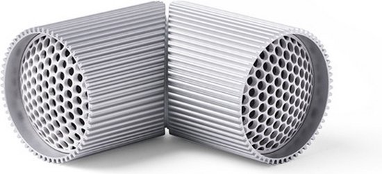 Lexon Design Ray Bluetooth TWS Magnetische Speakerset - Raw Aluminium van Lexon