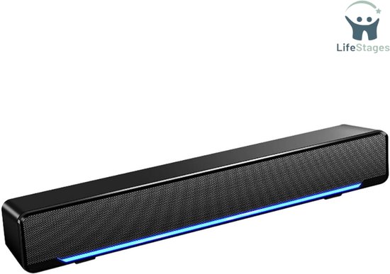 LifeStages - Soundbars Voor TV - USB-Geluidsbalk - Bedrade Stereo Soundbar Muziekspeler Bass Surround Geluidsbox - 3,5mm Ingang Voor Desktop/Laptop/TV/Smartphone/Tablet/MP3/MP4 van Merkloos