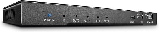 LINDY 38231 4 poorten HDMI-splitter 4096 x 2160 Pixel Zwart van LINDY