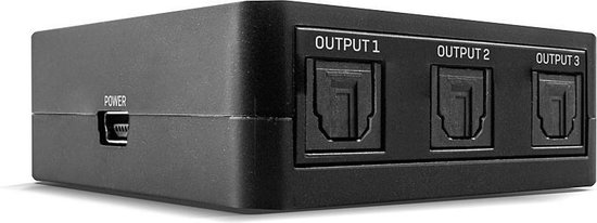 LINDY 70480 3 poorten Toslink-splitter Zwart van LINDY