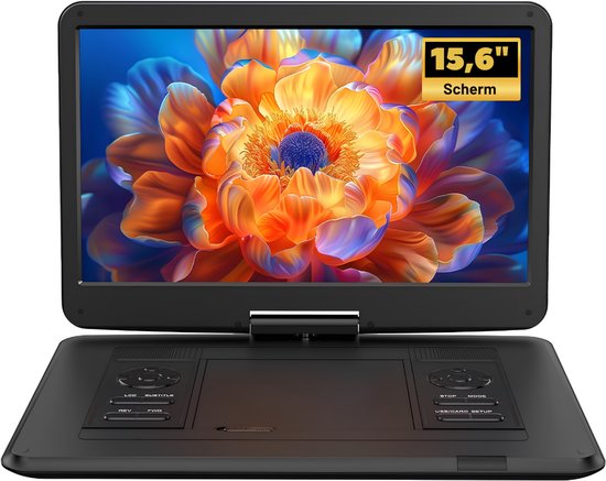 Lìon® Draagbarer Dvd Speler - Draaibaar Scherm - Draagbare Dvd Speler met Scherm - Zwart - 38cm x 27cm x 5cm van lion