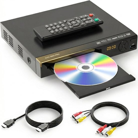 Livista DVD Speler Met HDMI - Full HD 1080P - Afstandsbediening - USB - HDMI/RCA - Zwart