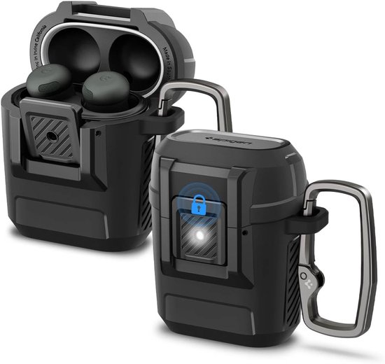 Lock Fit Case compatibel met Google Pixel Buds Pro 2 (2024) en Pixel Buds Pro 1 (2022) - Mat Zwart