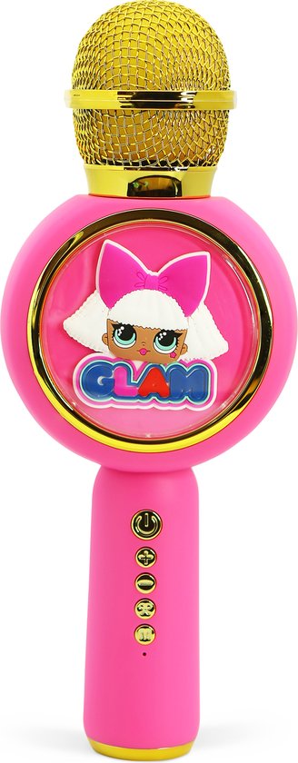LOL Surprise - draadloze karaoke microfoon voor kinderen - oplichtend LED display - speaker - stemvervorming