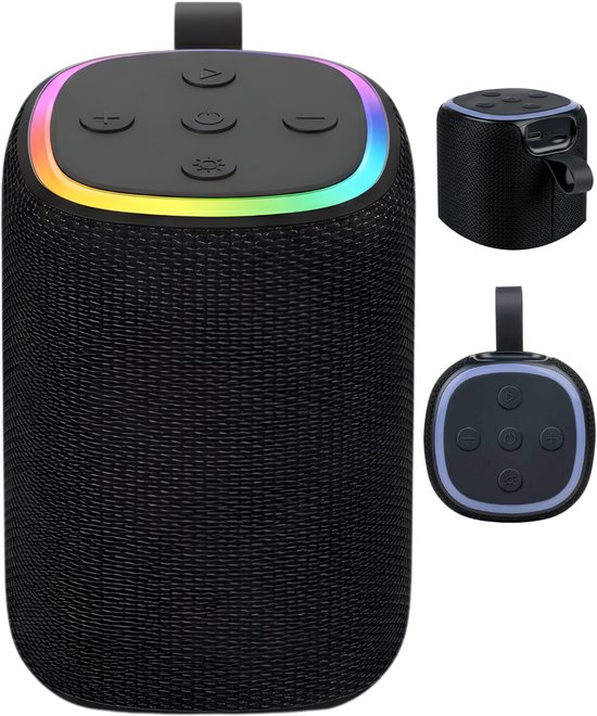 Lomera Bluetooth Speaker - Draadloze Speaker - Draagbare Bluetooth Speaker - Bluetooth Luidspreker - Draagbare Speaker - Mini Bluetooth Speaker - Bluetooth Speaker RGB - Bluetooth Speaker met RGB Verlichting van Merkloos