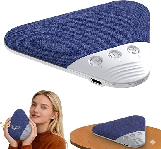 longziming - Slaapsprekers - Bluetooth Kussenluidspreker - Mini Kussenluidspreker - met Witte Ruis en Timer - Ultrahoge Platte Bluetooth Speaker voor Zijslapers - Draadloze Slaapluidspreker - blauw