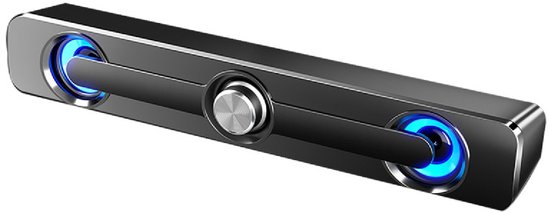 longziming -Ultradunne Soundbar -Bassversterking - 3D Surroundsound Voor Muziek En Gaming - 1 Stuks - Voor Pc/Laptop/Telefoon - Zwart van Longziming