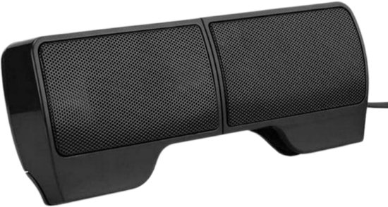 longziming -USB Computer Luidsprekers met Schermclip – 2.0 Stereo Speakers 2 x 3W – Plug & Play – 3,5 mm Audio Aansluiting – Voor PC, Laptop en Monitor