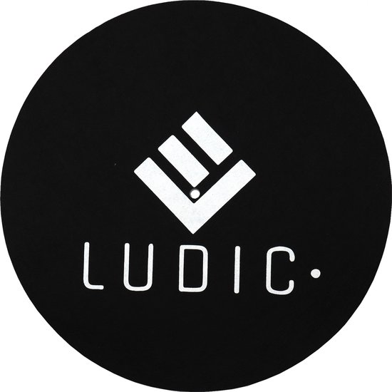 Ludic Anti-static Logo Felt slipmat Black NOstatic LP Mat zwart