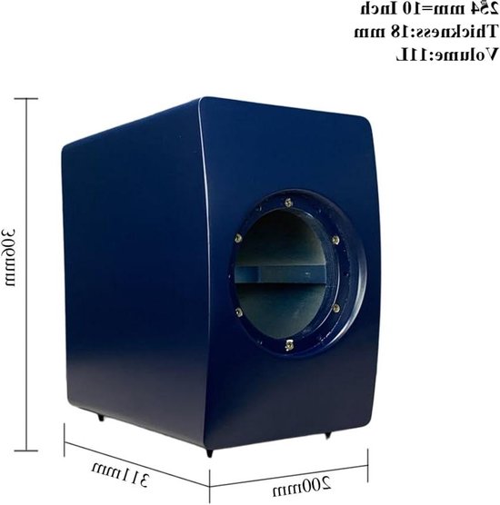 Luidspreker Kasten - Boekenplank Luidsprekers - Thuis Hifi Systeem - Handgemaakte Multiplex - 5 Inch Model - Marineblauw