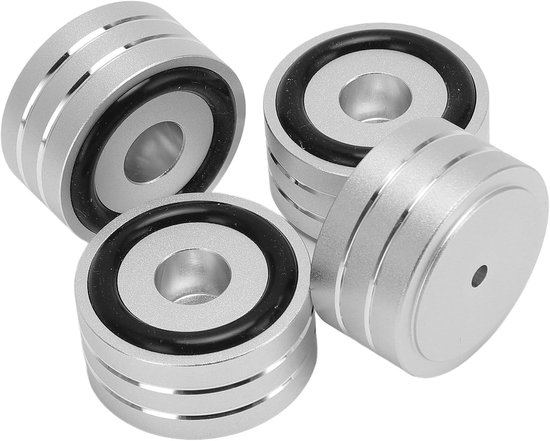 Luidspreker Spikes - Isolatie Voeten - Trillingen Dempen - Hoge Hardheid Aluminium - 4 Stuks - Zilver van Merkloos