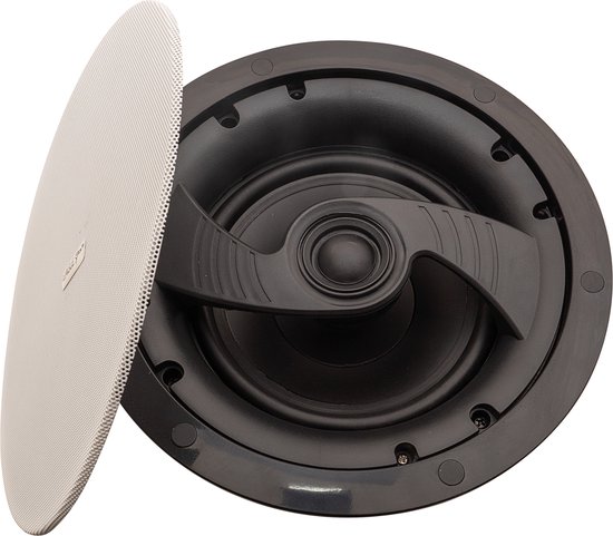 Luidspreker standaard Eagle - Speaker 8ohm - 2-weg plafondluidspreker - Box met verzonken magnetische grill - Wit van Eagle