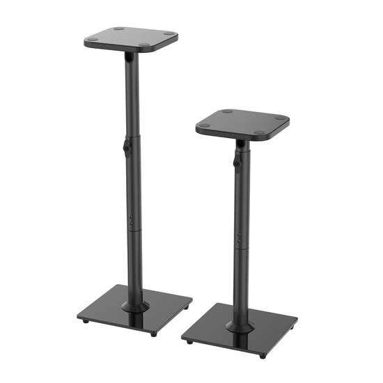 Luidsprekerstandaard - 2 stuks - verstelbaar 72-95 cm - zwart van DynaSun
