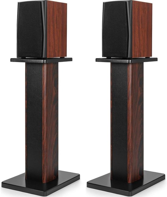 Luidsprekerstandaard Hout - Speaker Mount - Thuisbioscoop Geluid - Zandvulbaar Ontwerp - 60 cm Set - Bruin