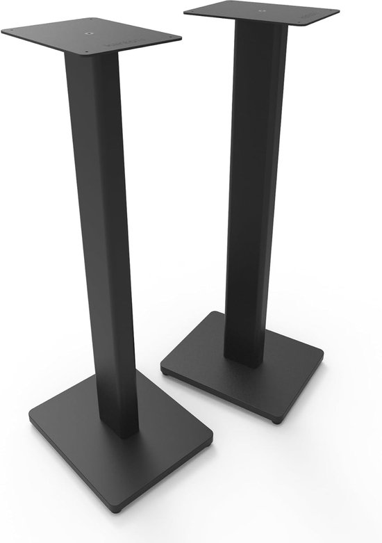 Luidsprekerstandaards Vloer - Boekenplank Stands - Verbeterd Geluid - Verborgen Kabelbeheer - 71 cm Paar - Zwart