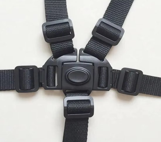 LuukyBB - Kinderstoel Tuigje Zwart - 5 Punts Harnass - Verstelbaar Baby Gordel Harness - Buggy Kinderwagen Wipstoel Gordel - Universeel Veiligheidsgordel Riempjes van LuukyBB