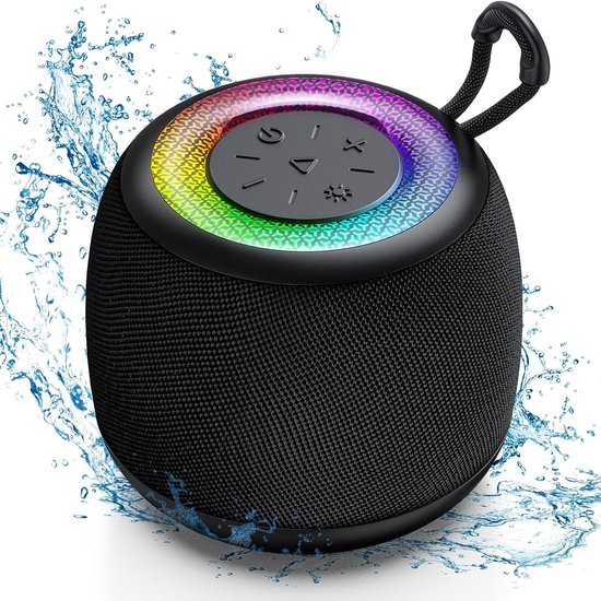 Lzwintrading Bluetooth Speaker Draadloos - IP67 Waterproof - Draagbare Outdoor Mini Luidspreker - Sterke Bas met Basradiatoren - 12 Uur Afspeeltijd - Geschikt voor Badkamer, Kamperen, Fietsen van Merkloos