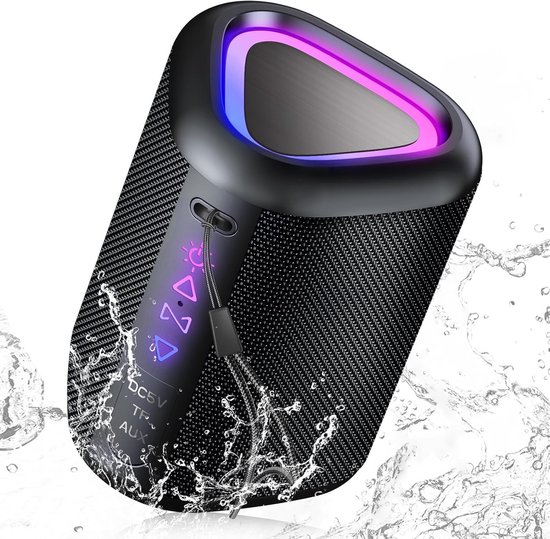 Lzwintrading - Bluetooth Speaker Draadloos - IP67 Waterproof - Draagbare Outdoor Mini Luidspreker - Sterke Bas met Basradiatoren - 12 Uur Afspeeltijd