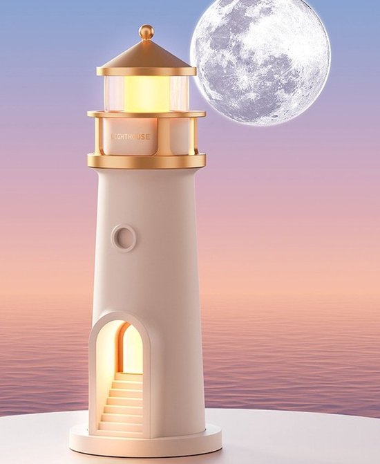 Maanlicht Vuurtoren Projectie Bureaulamp Bluetooth Luidspreker Menselijk Lichaamssensor Atmosfeer Nachtlampje Ornamenten van Merkloos