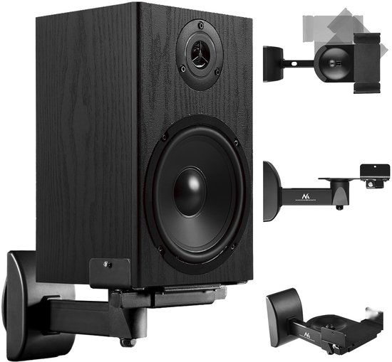 Maclean - Speaker stands - Verstelbare, draaibare luidsprekerbeuge 2 stuks - +8°~-8° en horizontaal verstelbaar +90°~-90°, max. 15 kg, MC-917