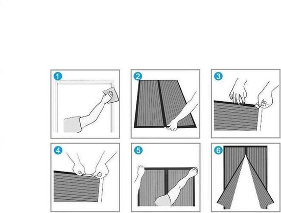 Magnetisch Deurgordijn Zwart - 100x210 cm van FlinQ