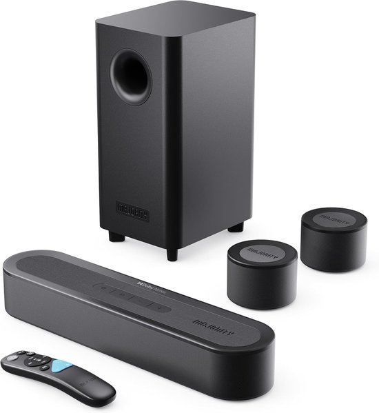 Majority Bowfell Halo 5.1 Soundbar - Bluetooth - 230W - Subwoofer - Dolby Atmos - HDMI ARC - Zwart