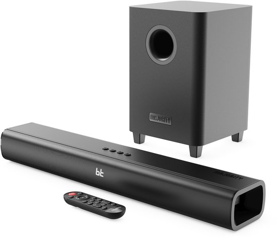 Majority Naga 60 Plus Bluetooth Soundbar & Wireless Sub - Black van Merkloos