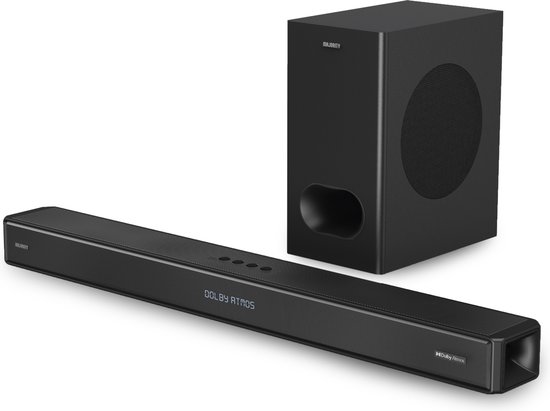 Majority Sierra Plus Dolby Atmos 2.1.2 Soundbar + Subwoofer - 400W, 3 x HDMI, Bluetooth, Optical, USB van Majority