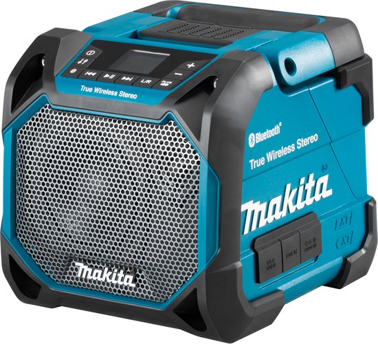 Makita DMR203 10.8-18V Li-Ion Accu Bluetooth speaker - werkt op netstroom & accu van Makita