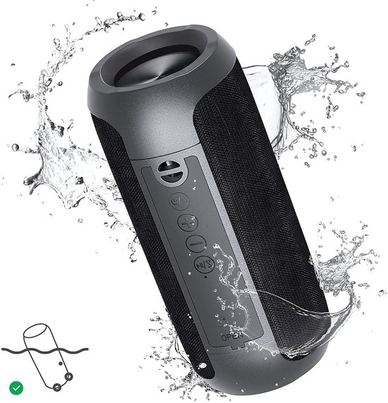 Manike YX008 Waterdichte Draagbare Draadloze Speaker – Muziek Box – Tot 16 uur muziek - Bluetooth Speaker met Krachtig Geluid en Lange Batterijduur van Manike