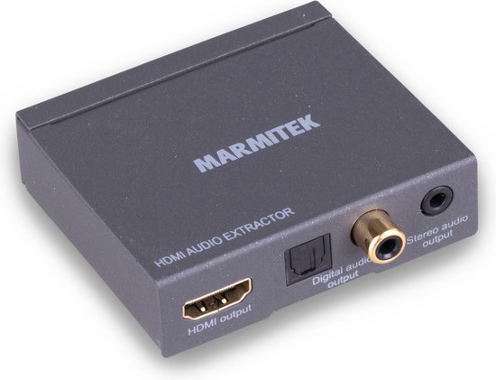 Marmitek Connect AE14 HDMI Audio Extractor - HDMI converter naar audio - 4K 30Hz - ARC - Optisch en analoog