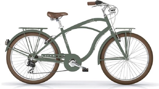 MBM MAUI CRUISER GENTS 26 INCH > 7 SPEED MATT GREEN van MBM