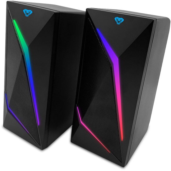 Media-Tech - Gaming 2.0 - luidsprekers met Bluetooth - kleurrijke RGB LED-achtergrondverlichting COBRA PRO URION 2.0 MT3172 van Merkloos