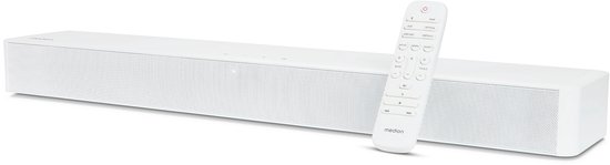 MEDION P61155 2.0 soundbar met Bluetooth (incl. afstandsbediening, touchbediening, HDMI (ARC), AUX, optische ingang, 2 x 30 W RMS) wit