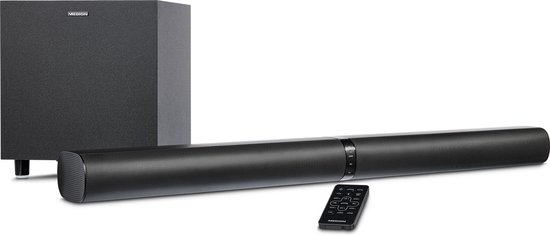 Medion P61450 2.1 soundbar - perfecte aanvulling op de TV - 2-in1 - flexibele plaatsing - Bluetooth 5.3 - krachtige 2 x 30 W + 60 W (RMS) subwoofer van MEDION