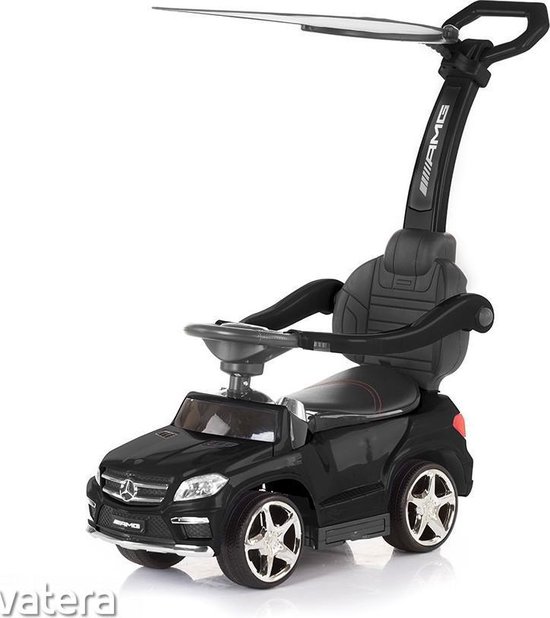 Mercedes GL63 AMG Loopauto - Duwauto - 3 in 1 - Met zonwering - Leren stoel - Met duwstang - Zwart van Mercedes