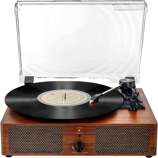 Mersoco - Bluetooth Vinyl Platenspeler - Draagbaar met Ingebouwde Speakers - USB/RCA - 33/45/78 RPM