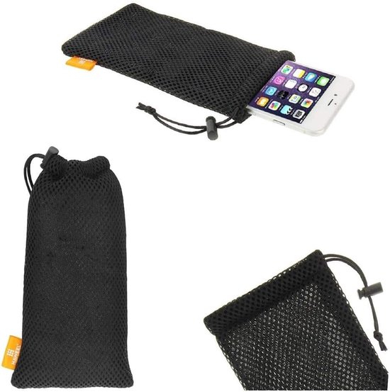 Mesh Pouch Bag met ketting en lussluiting voor Tecno Camon 19 (2022) - Zwart