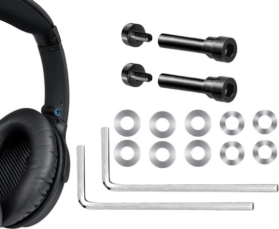 Metalen Draai Pinnen Vervanging Kit voor Bose QuietComfort 35/QC35/QC35 II/QC45/QuietComfort SE (QC SE)/Nieuwe Quiet Comfort Draadloze Hoofdtelefoons, Hengschroeven Accessoires en Pakking