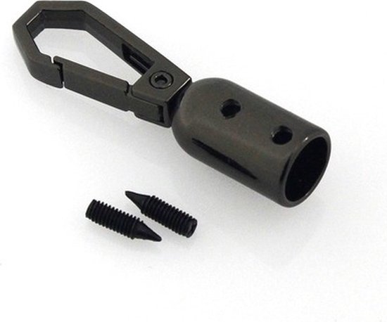Metalen haak voor 8mm Elastiek - Gun metal van MET