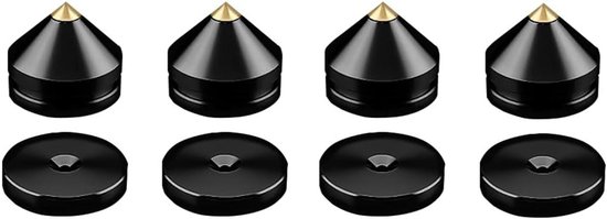Metalen speaker spikes, 4 stuks isolerende voetjes met lijm, schokbestendige cone basis voor subwoofers en luidsprekers