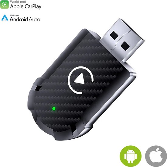 MiCarro - Q10 - 2-in-1 Draadloze CarPlay & Android Auto Adapter – Plug & Play - USB Dongle voor Auto Multimedia Streaming van MiCarro