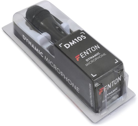 Microfoon - Fenton DM105 handmicrofoon met kabel - Karaoke microfoon - Zang microfoon