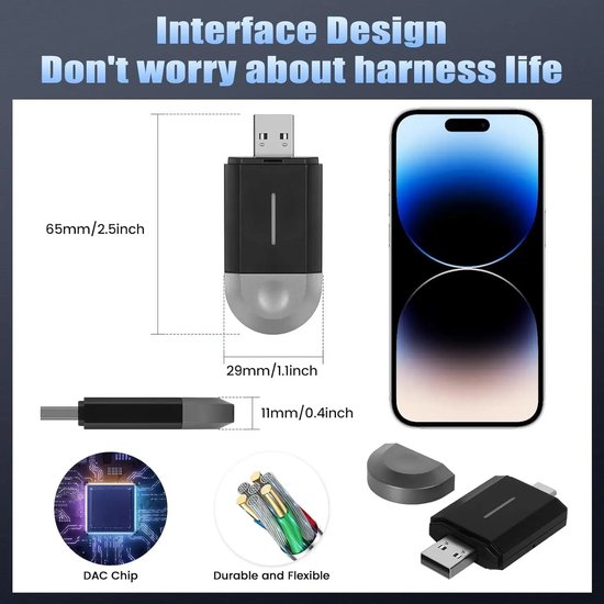 Mini 2-in-1 CarPlay & Android Auto Dongle - Draadloze CarPlay en Android Auto Verbinding van MINI